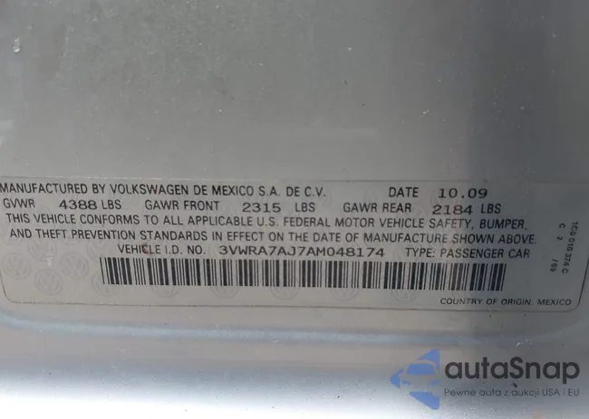 3VWRA7AJ7AM048174: 42326323
