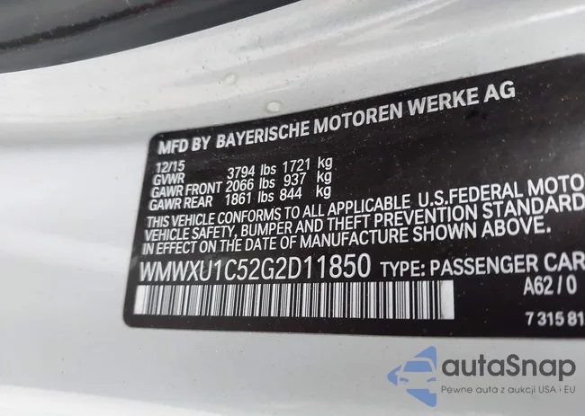 WMWXU1C52G2D11850: 42326443