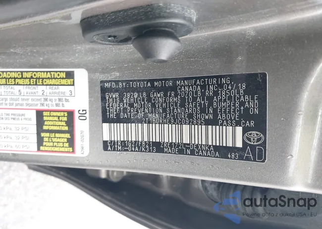 2T1BURHE9JC092895: 42326623