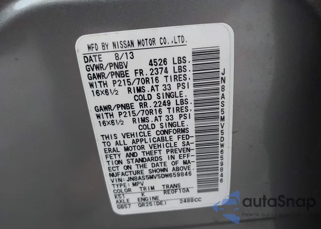 JN8AS5MV5DW659846: 42326649