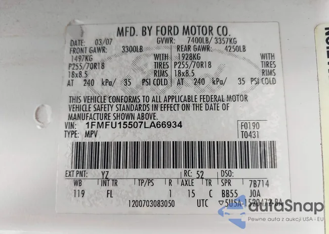 1FMFU15507LA66934: 42326699