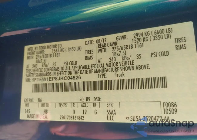 1FTEW1EP8JKC04826: 42326753