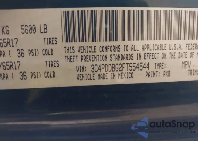 3C4PDDBG2FT554544: 42325944