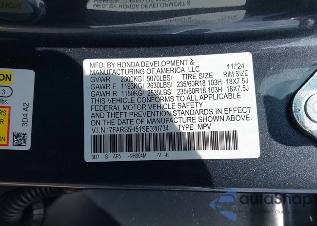 7FARS5H51SE020734: 42327181