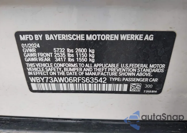 WBY73AW06RFS63542: 42327290