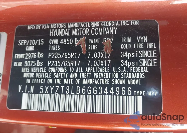 5XYZT3LB6GG344966: 42327466