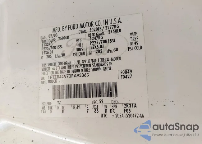 1FTZR44V73PA93363: 42327476