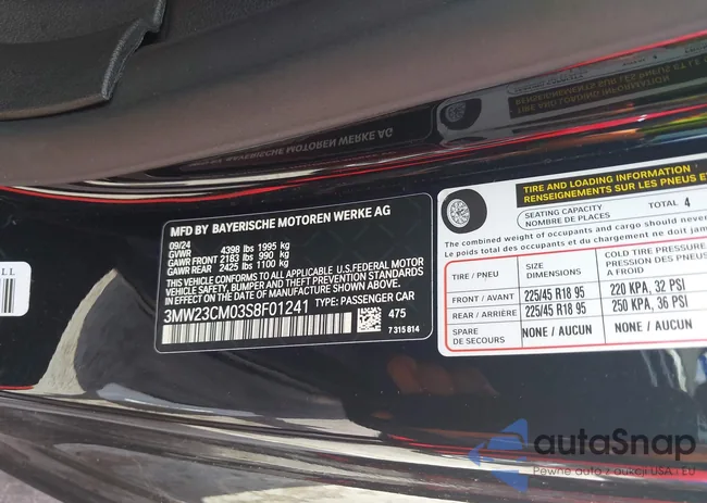 3MW23CM03S8F01241: 42327520