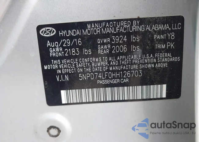 5NPD74LF0HH126703: 42326948