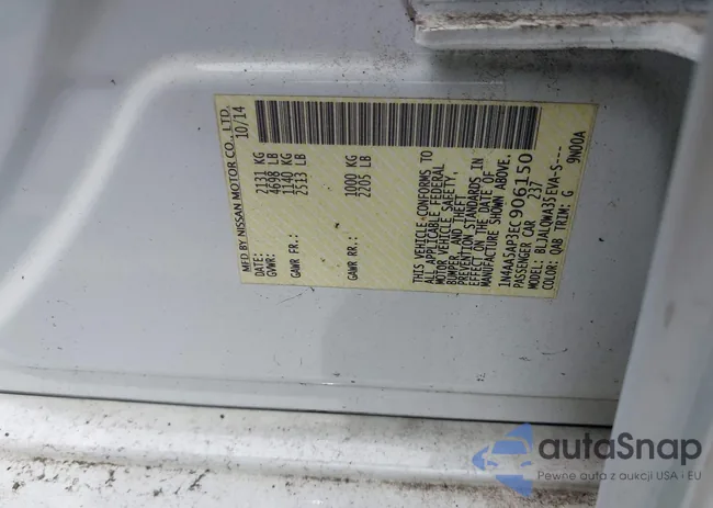 1N4AA5AP3EC906150: 42327100