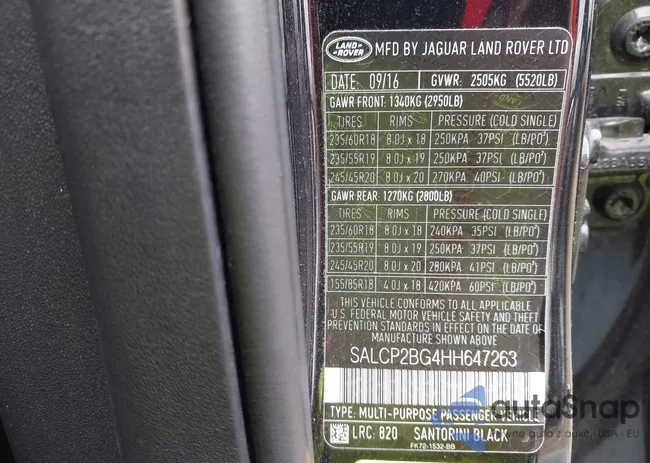 SALCP2BG4HH647263: 42328250