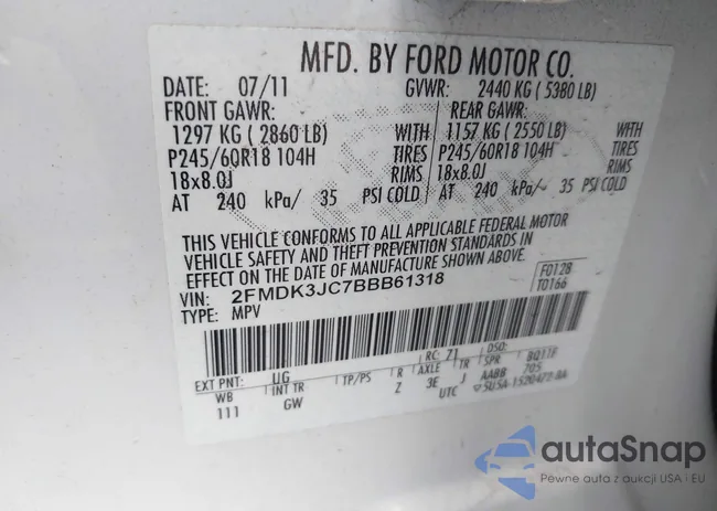 2FMDK3JC7BBB61318: 42328300