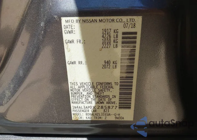 1N4AL3AP0JC285877: 42328588