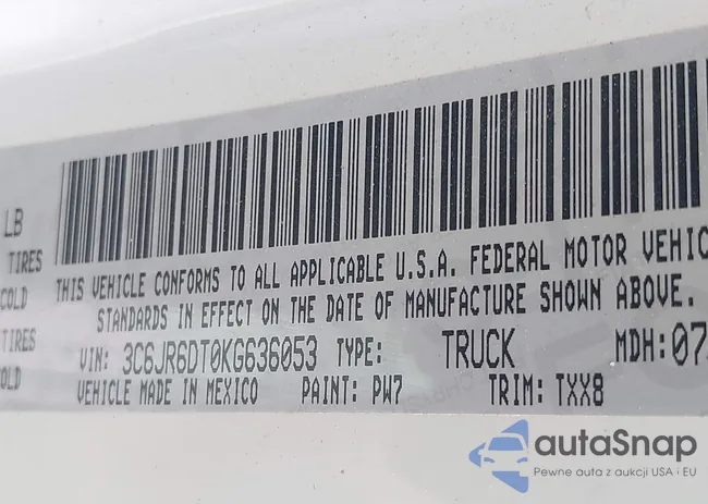 3C6JR6DT0KG636053: 42329246