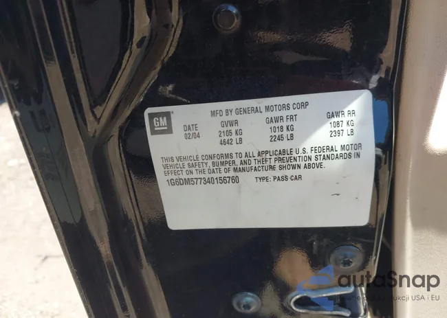 1G6DM577340156760: 42329399