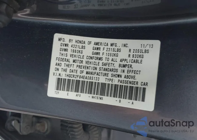 1HGCR2F84EA085133: 42329406