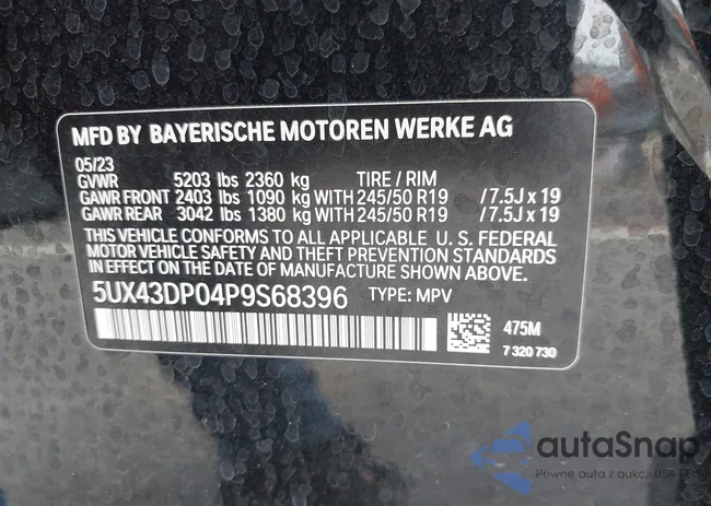 5UX43DP04P9S68396: 42329422