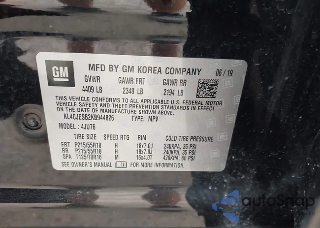 KL4CJESB2KB944826: 42329487