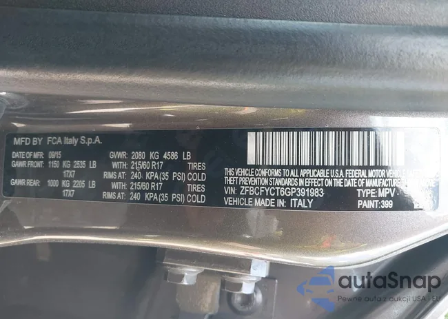 ZFBCFYCT6GP391983: 42329595