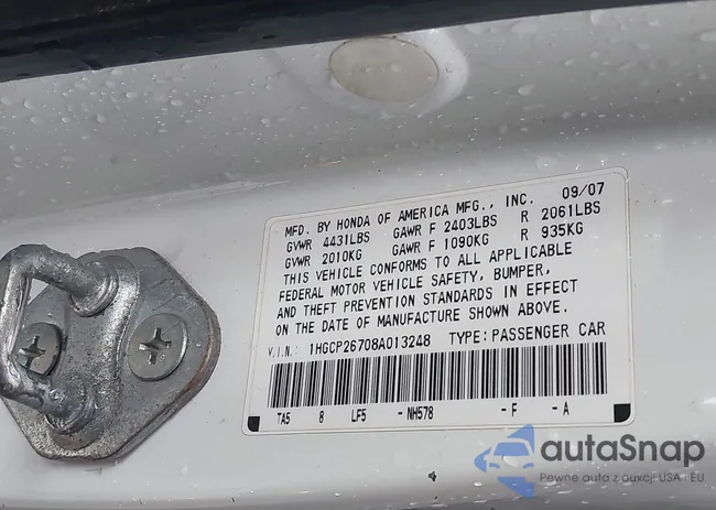 1HGCP26708A013248: 42329649