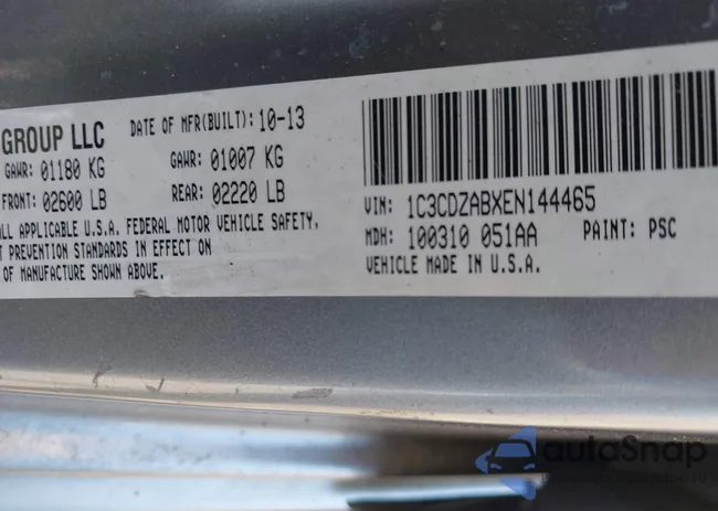 1C3CDZABXEN144465: 42329687