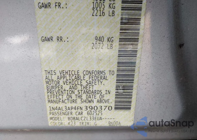 1N4AL3AP4FN390370: 42329137