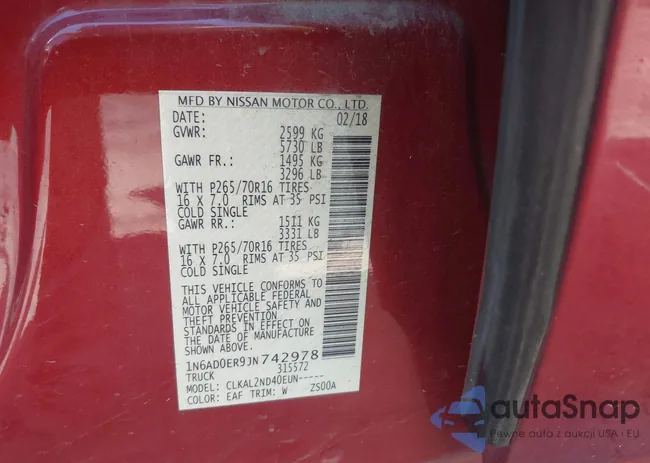 1N6AD0ER9JN742978: 42330166