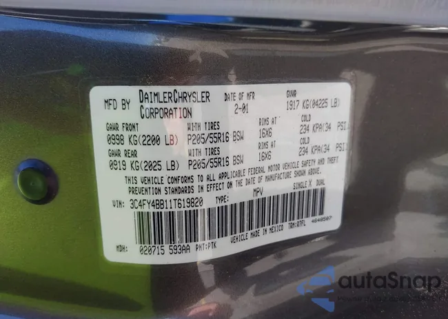 3C4FY4BB11T619820: 42330201