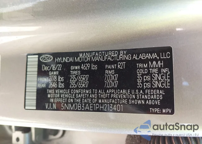 5NMJB3AE1PH213401: 42330243