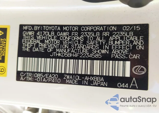 JTHKD5BH4F2234585: 42330432