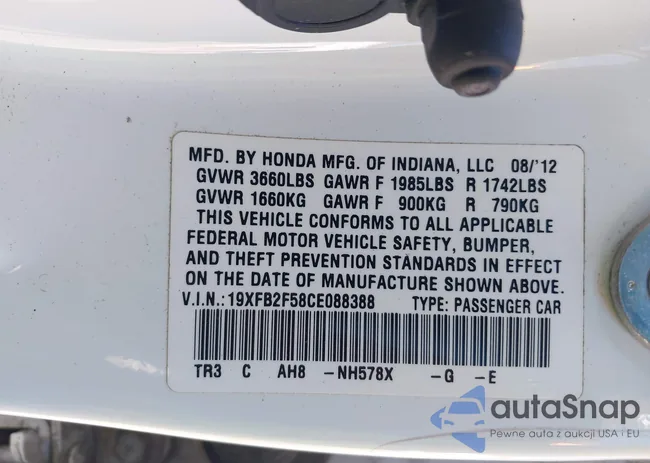 19XFB2F58CE088388: 42330468