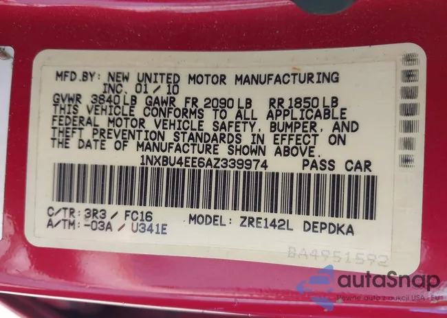 1NXBU4EE6AZ339974: 42330476