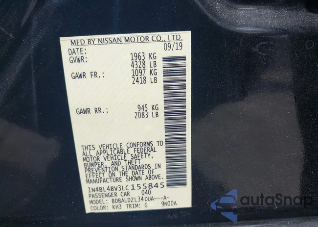 1N4BL4BV3LC155845: 42330564