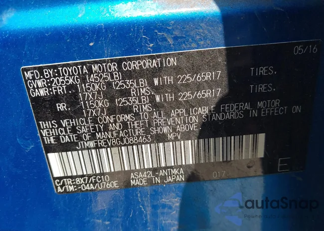 JTMWFREV8GJ088463: 42330680