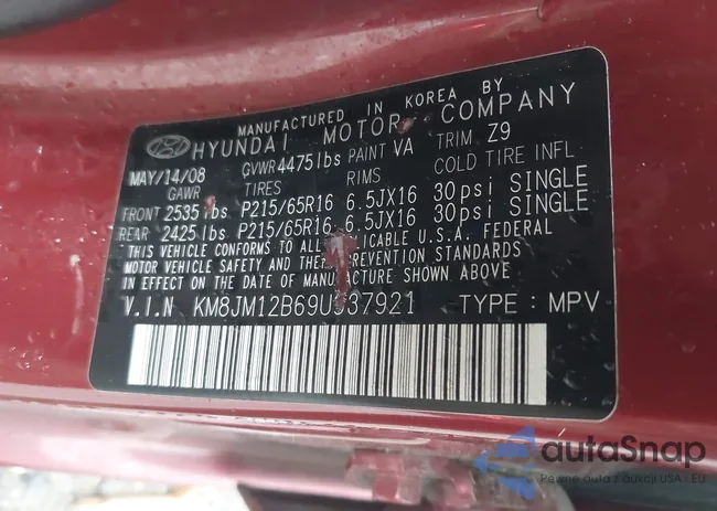 KM8JM12B69U937921: 42329783