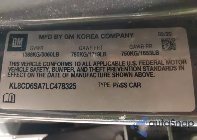 KL8CD6SA7LC478325: 42329789