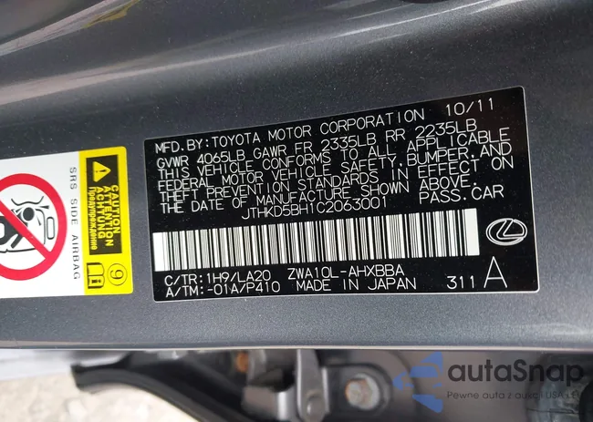 JTHKD5BH1C2063001: 42329916