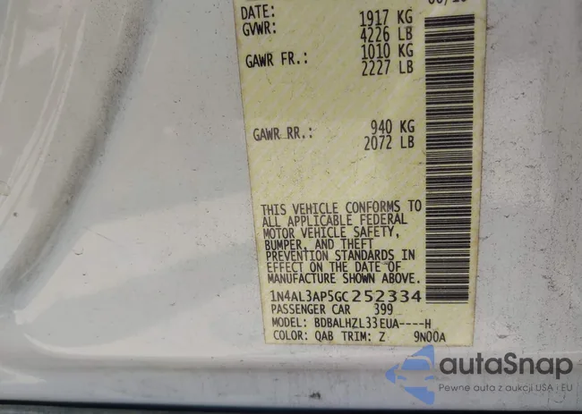 1N4AL3AP5GC252334: 42329997