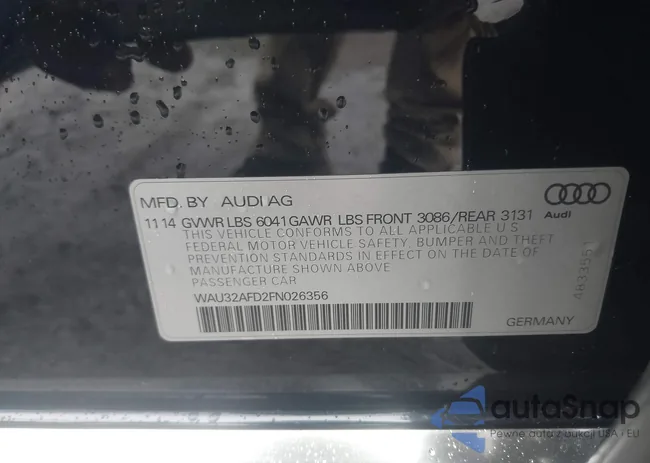 WAU32AFD2FN026356: 42330082