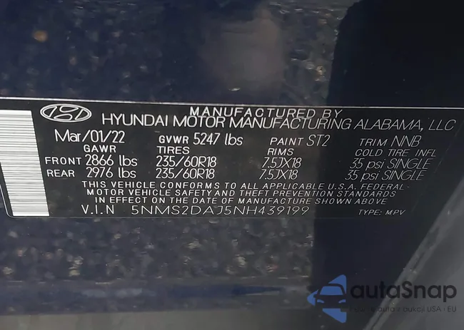 5NMS2DAJ5NH439199: 42330094