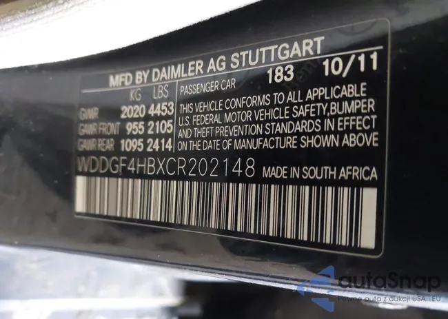 WDDGF4HBXCR202148: 42331234