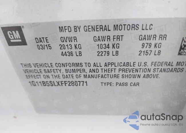 1G11B5SLXFF280771: 42331345