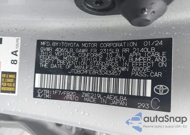 JTDBCMFE8R3043457: 42331649