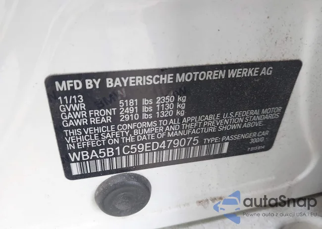 WBA5B1C59ED479075: 42331693