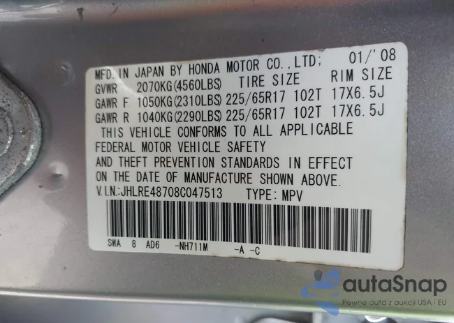 JHLRE48708C047513: 42331705