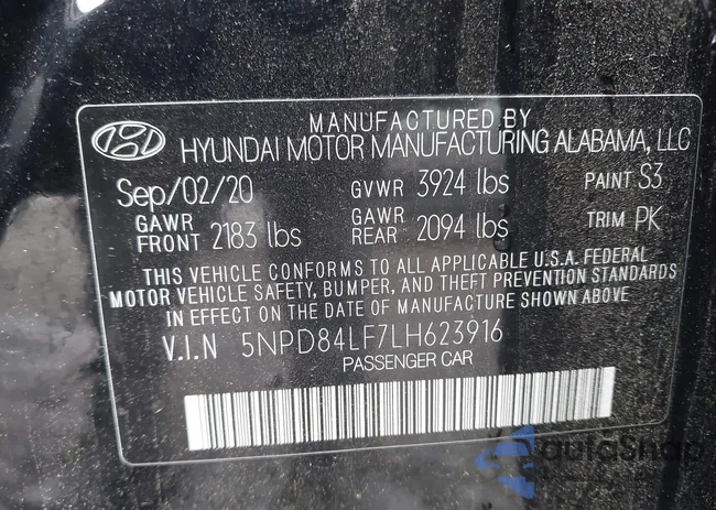 5NPD84LF7LH623916: 42330761