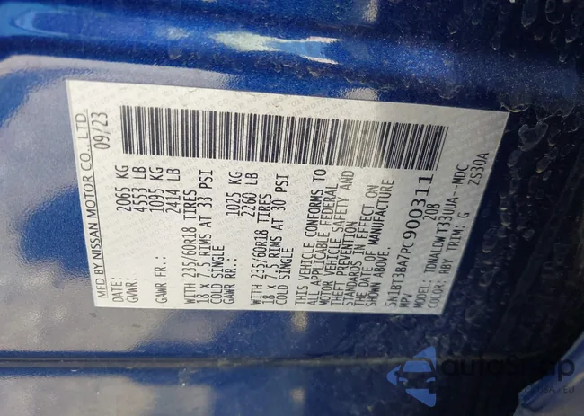 5N1BT3BA7PC900311: 42330809