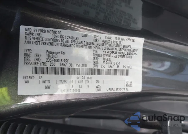 1FADP3L9XGL389785: 42330812