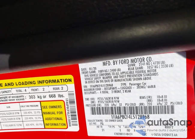 1FA6P8CF4L5128968: 42330888