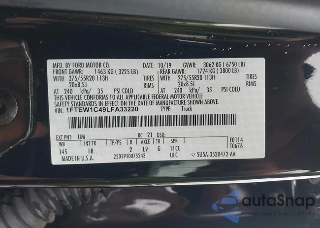 1FTEW1C49LFA33220: 42330895